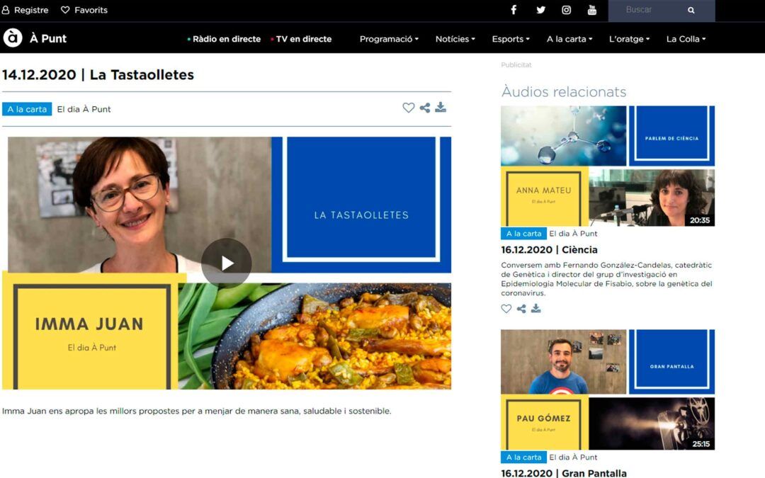 La tastaolletes d’Imma Juan. El dia À Punt