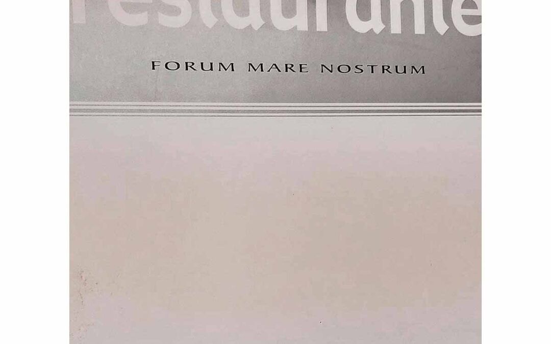 Carta Restaurante Forum Mare Nostrum