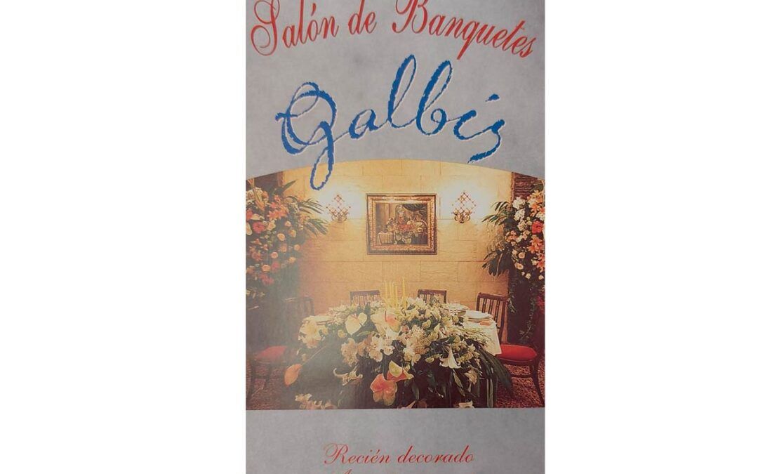 Carta Salon de Banqutes Galbis